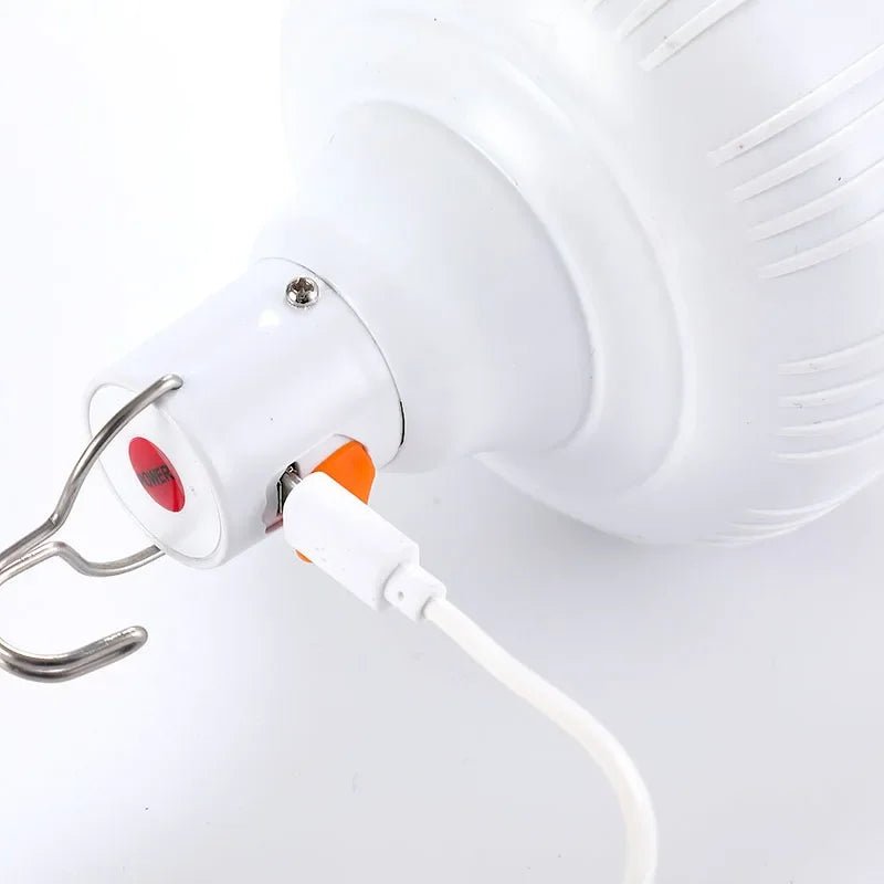 1PC Outdoor USB Rechargeable LED Lamp Bulbs 60W Emergency Light Hook Up Camping Fishing Portable Lantern Night Lights LT014 - Corkscrew Kid