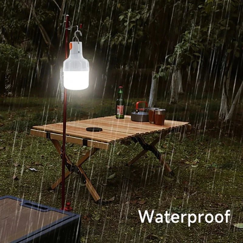 1PC Outdoor USB Rechargeable LED Lamp Bulbs 60W Emergency Light Hook Up Camping Fishing Portable Lantern Night Lights LT014 - Corkscrew Kid