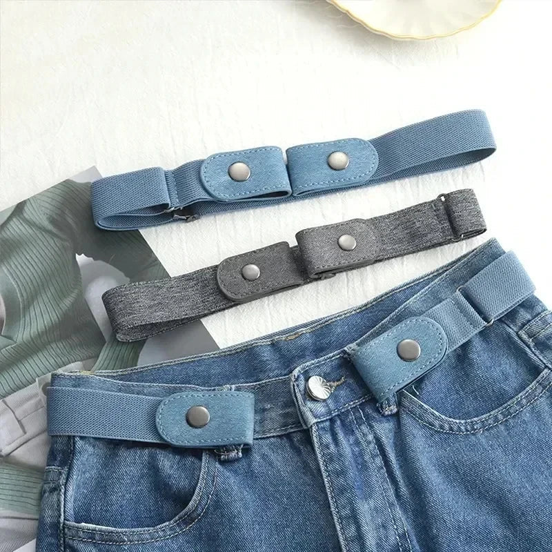 2024 Canvas Adjustable Elastic Waist Band Invisible Belt Buckle-Free Belts for Women Men Jean Pants Dress No Buckle Easy To Wear - Corkscrew Kid