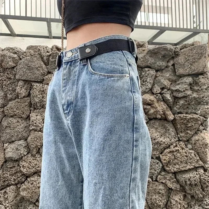 2024 Canvas Adjustable Elastic Waist Band Invisible Belt Buckle-Free Belts for Women Men Jean Pants Dress No Buckle Easy To Wear - Corkscrew Kid