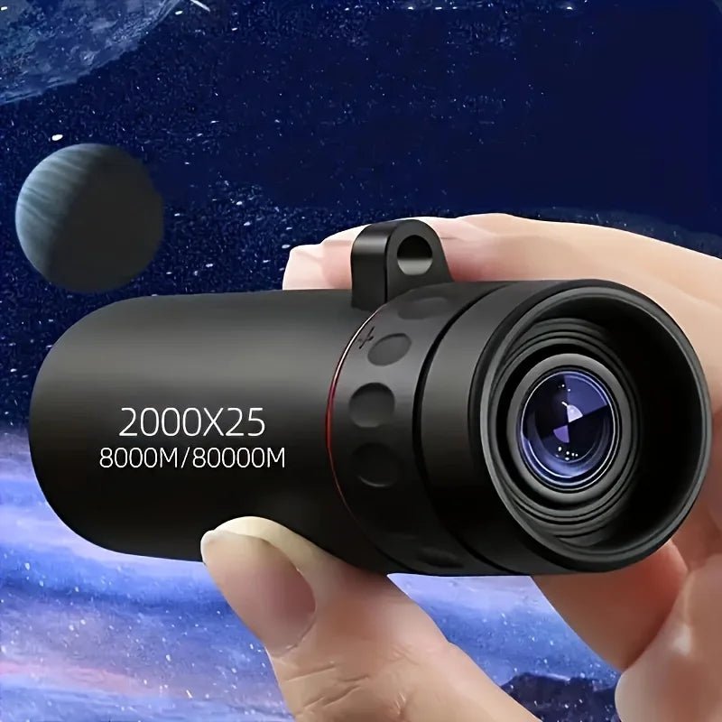 2025 2000X25 HD Monocular Telescope, Compact Portable for Travel, Hiking, Fishing, Camping, Stargazing, Concerts & Bird Watching - Corkscrew Kid