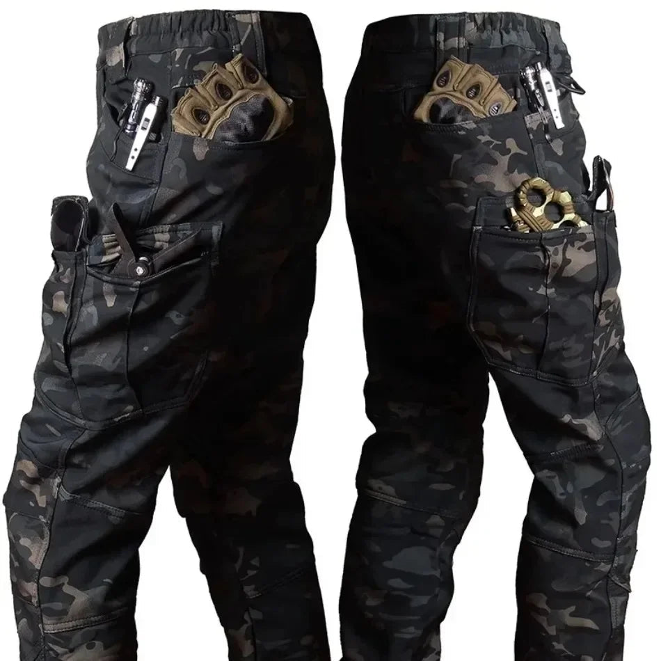 2026 Men Winter Waterproof Climbing SkiingTrekking Fleece Fishing Tactical Sharkskin Cargo Pants Jackets Camping Hiking Trousers - Corkscrew Kid