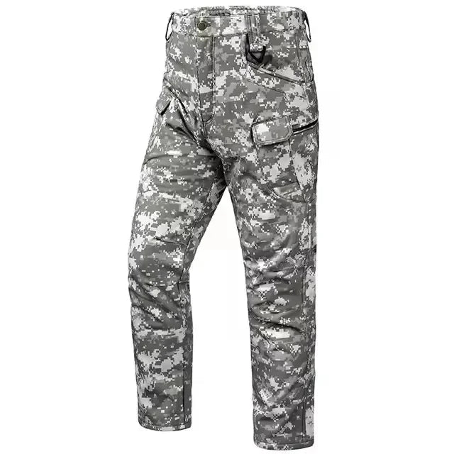 2026 Men Winter Waterproof Climbing SkiingTrekking Fleece Fishing Tactical Sharkskin Cargo Pants Jackets Camping Hiking Trousers - Corkscrew Kid