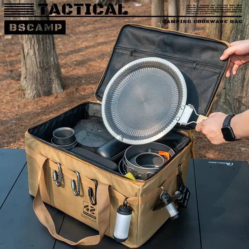 30-42L Tactical Camping Storage Bag Insulated Folding Box Waterproof Picnic Tableware Field Equipment Outdoor Gear Organizer - Corkscrew Kid