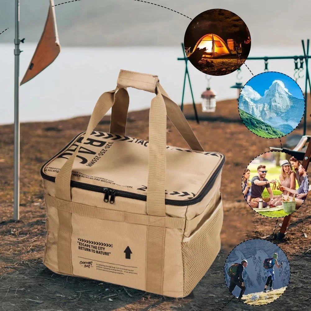 30-42L Tactical Camping Storage Bag Insulated Folding Box Waterproof Picnic Tableware Field Equipment Outdoor Gear Organizer - Corkscrew Kid