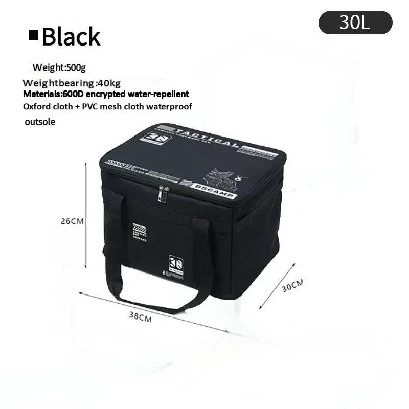 30-42L Tactical Camping Storage Bag Insulated Folding Box Waterproof Picnic Tableware Field Equipment Outdoor Gear Organizer - Corkscrew Kid