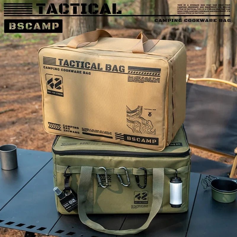 30-42L Tactical Camping Storage Bag Insulated Folding Box Waterproof Picnic Tableware Field Equipment Outdoor Gear Organizer - Corkscrew Kid