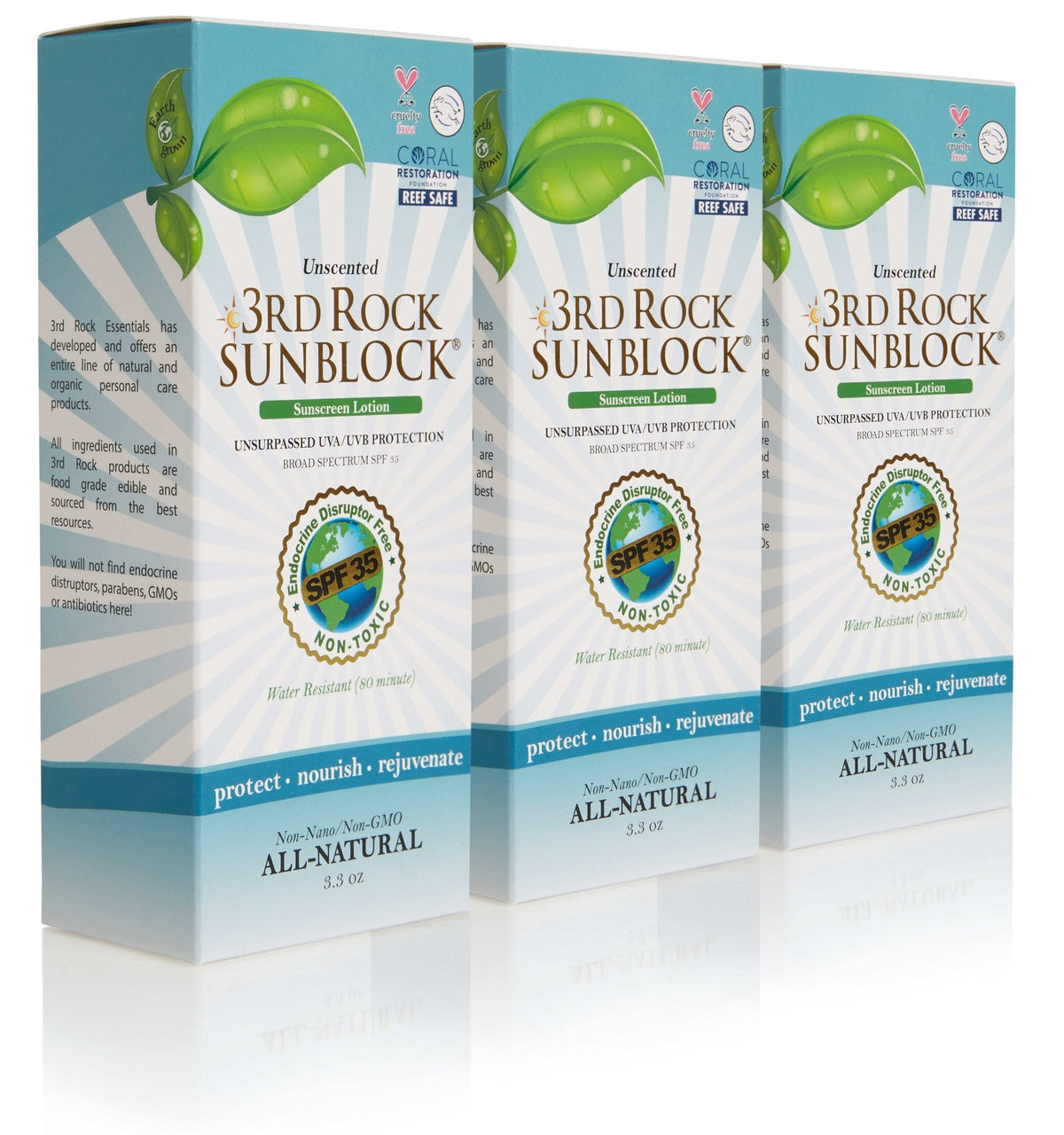 3rd Rock Sunblock® Sunscreen Lotion - Unscented - Zinc Oxide SPF 35 - Corkscrew Kid