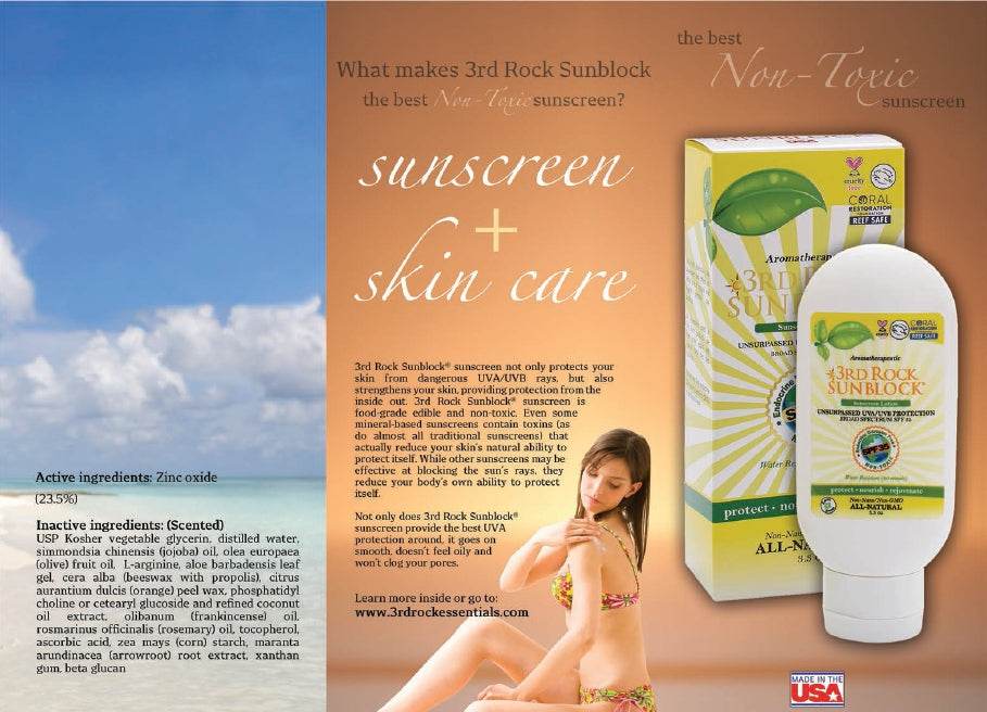 3rd Rock Sunblock® Sunscreen Lotion - Unscented - Zinc Oxide SPF 35 - Corkscrew Kid