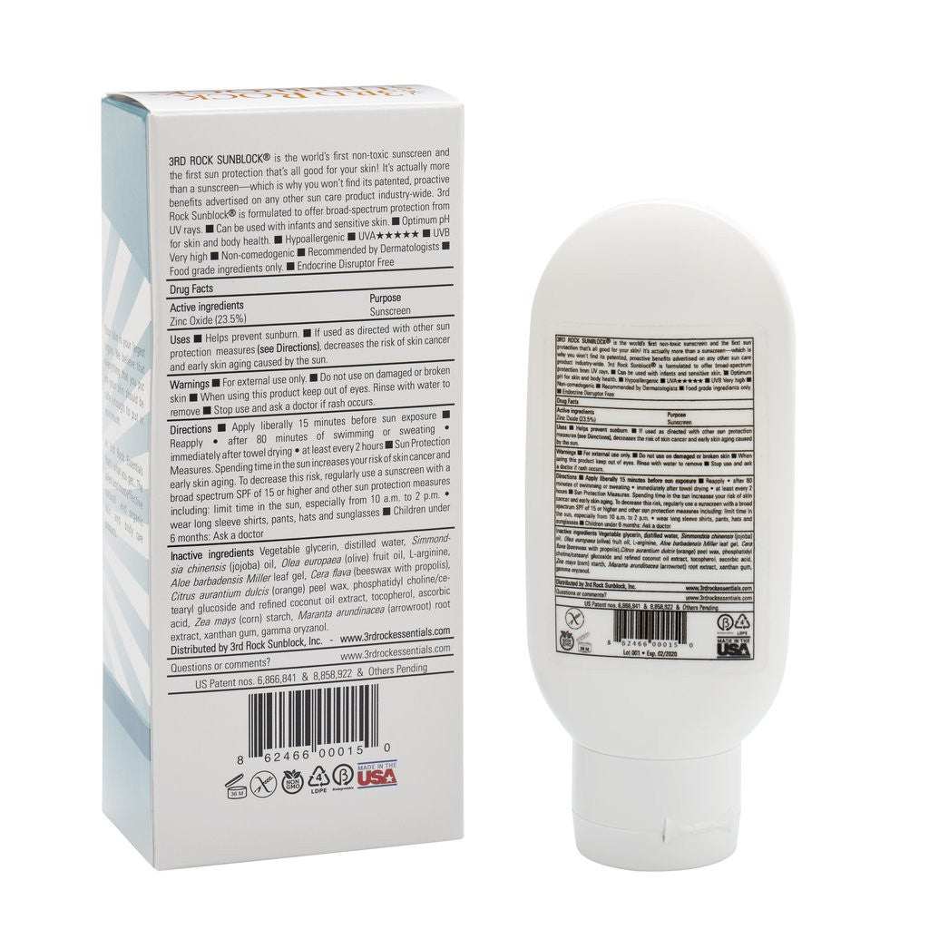 3rd Rock Sunblock® Sunscreen Lotion - Unscented - Zinc Oxide SPF 35 - Corkscrew Kid
