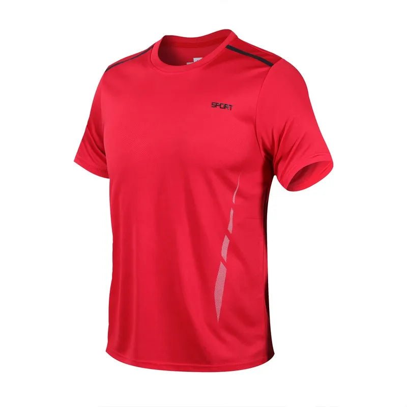 CHRLCK Men's Quick Drying Running Sets Breathable Hiking Fishing T-Shirt Short Soft Elasticity Gym Fitness Suits Outdoor Sports - Corkscrew Kid