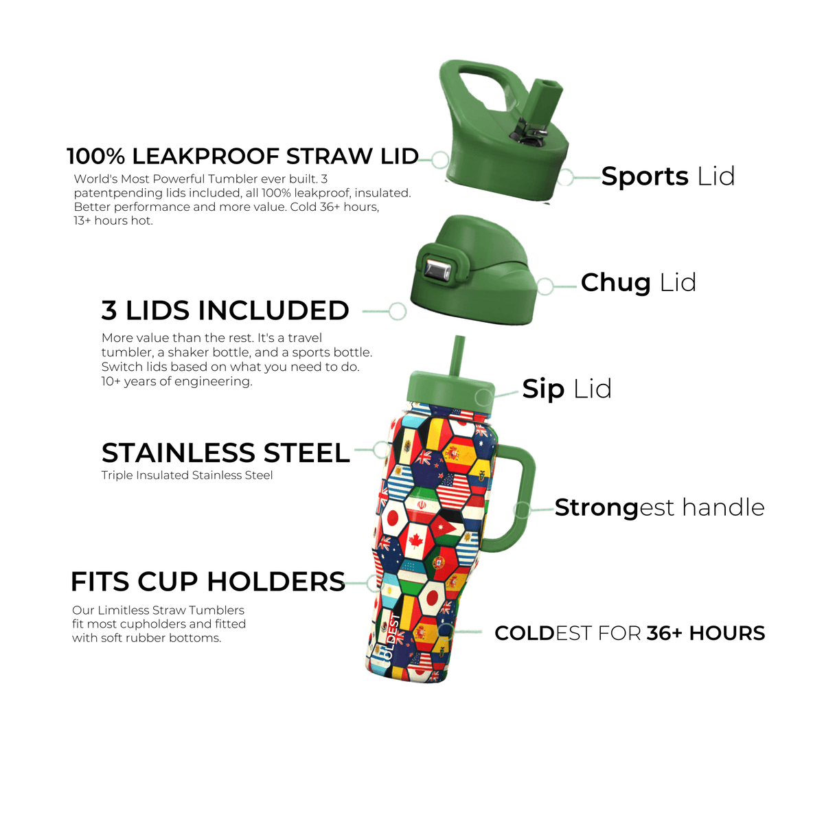 COLDEST 36oz Limitless Ultra v8 - Corkscrew Kid