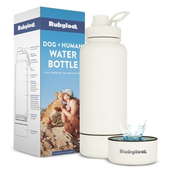 Dog + Human Water Bottle with Detachable Dog Bowl - Corkscrew Kid