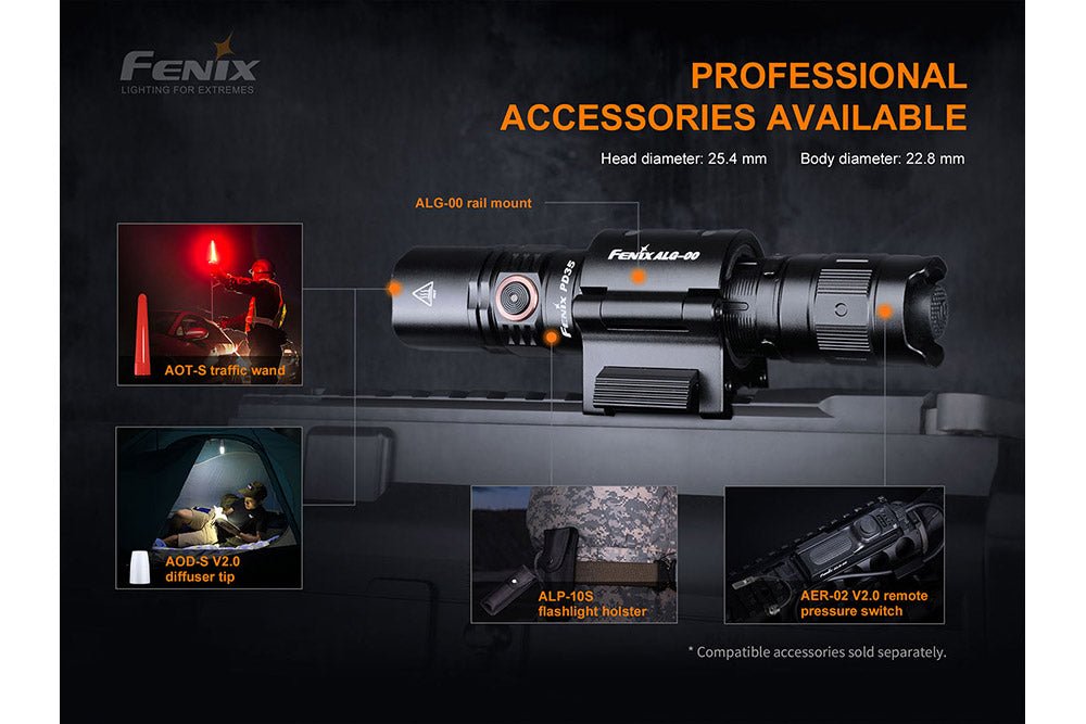 Fenix PD35 V3.0 Everyday Carry Flashlight - 1700 Lumens - Corkscrew Kid