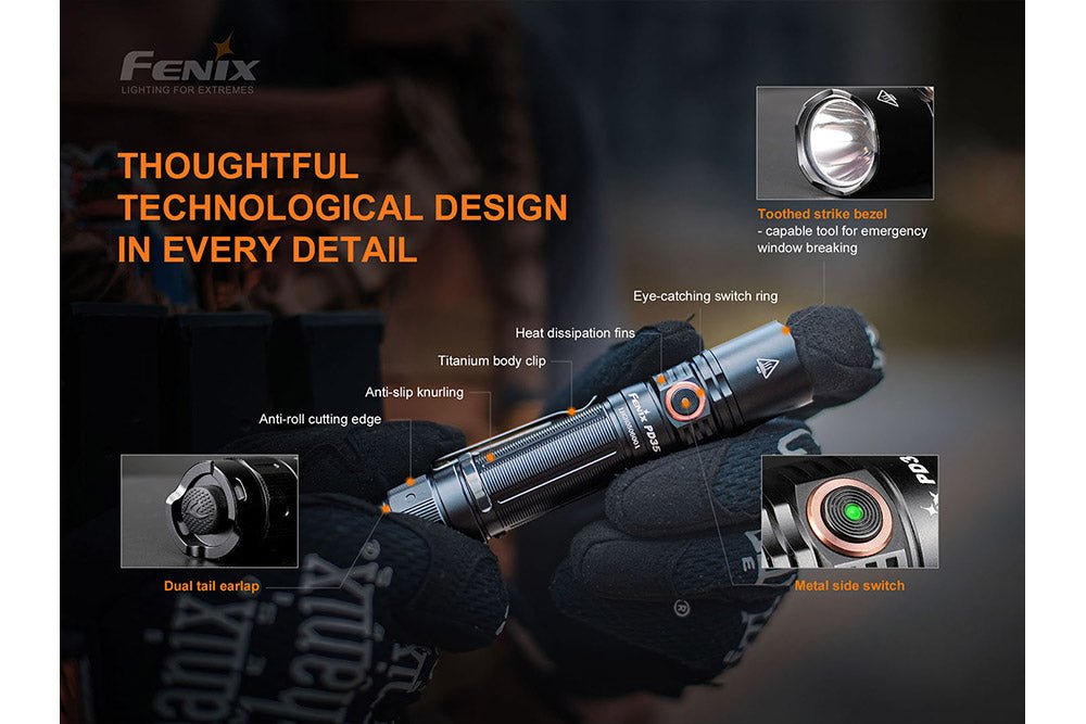 Fenix PD35 V3.0 Everyday Carry Flashlight - 1700 Lumens - Corkscrew Kid