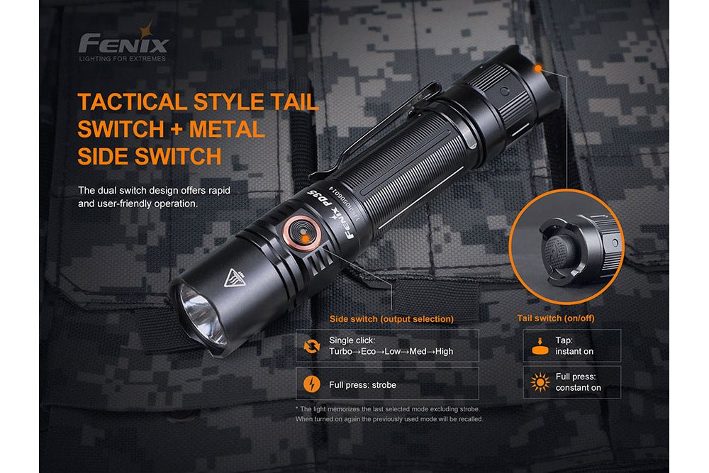 Fenix PD35 V3.0 Everyday Carry Flashlight - 1700 Lumens - Corkscrew Kid