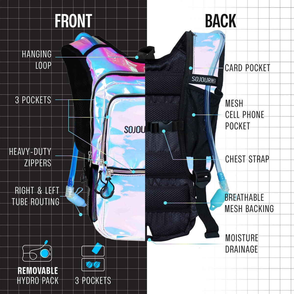 Hydration Pack Backpack (Medium) - Corkscrew Kid