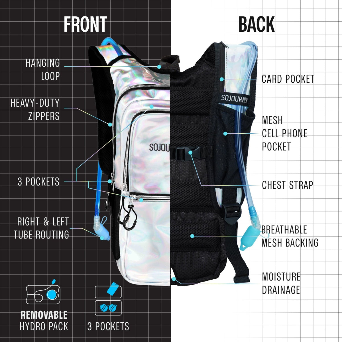 Hydration Pack Backpack (Medium) - Corkscrew Kid