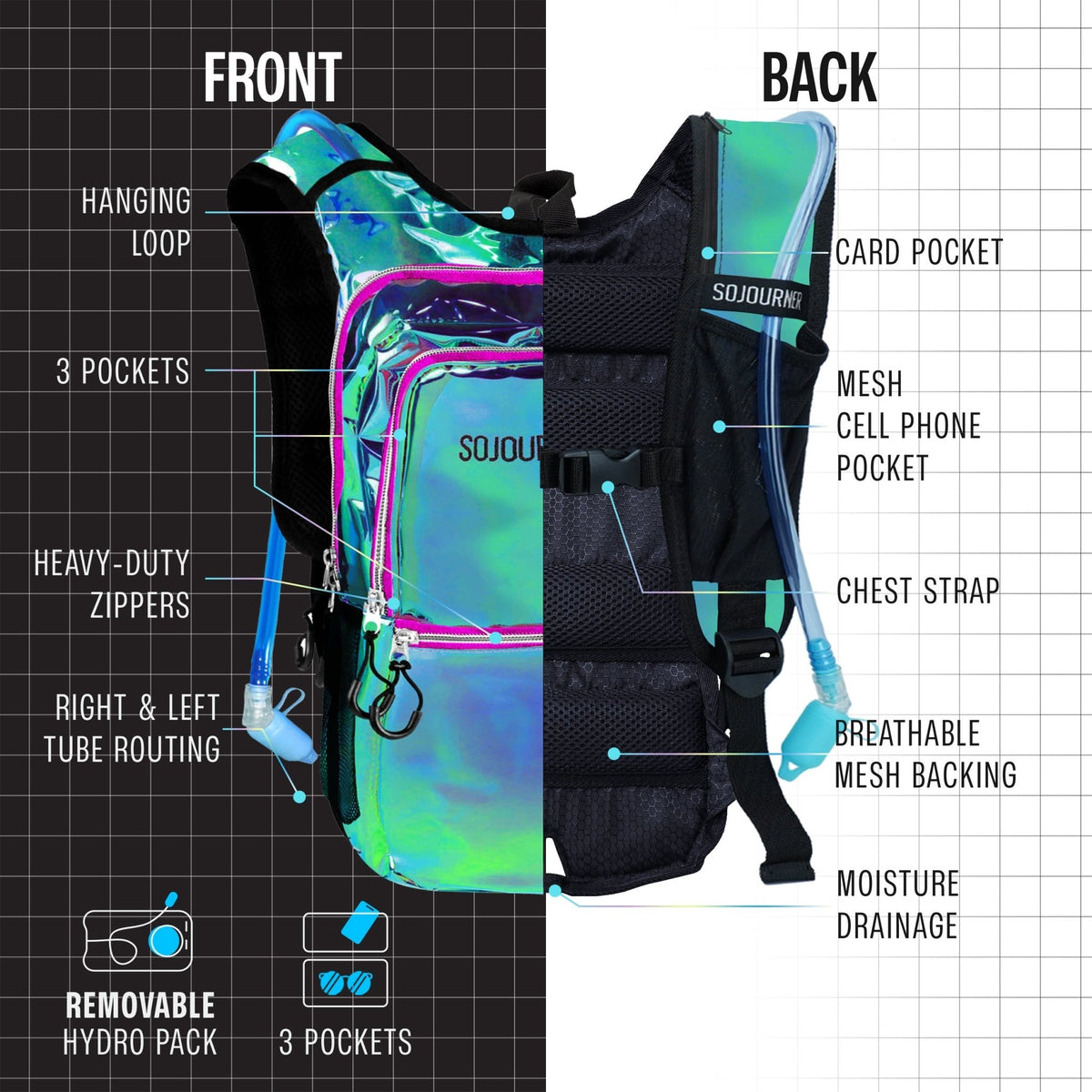 Hydration Pack Backpack (Medium) - Corkscrew Kid