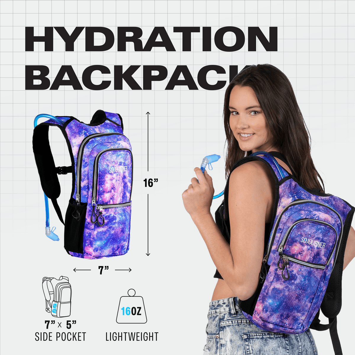 Hydration Pack Backpack (Medium) - Corkscrew Kid