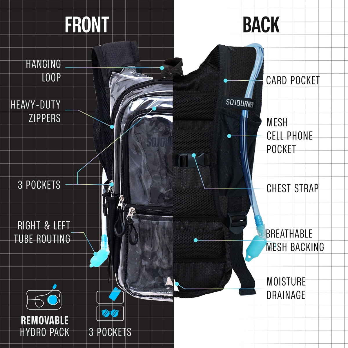 Hydration Pack Backpack (Medium) - Corkscrew Kid
