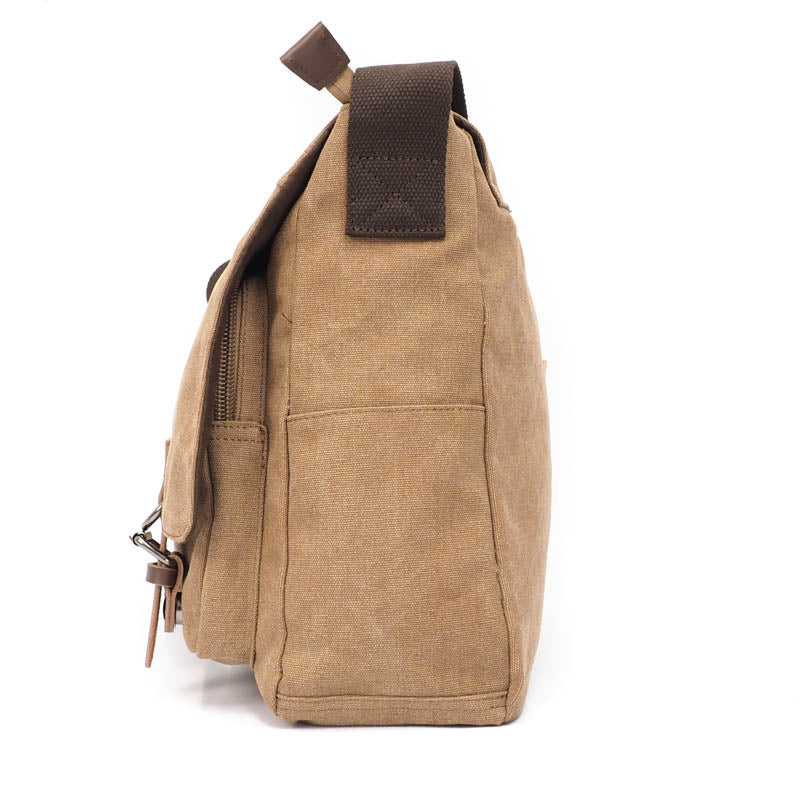 Large Waxed Canvas Messenger Bag - Corkscrew Kid