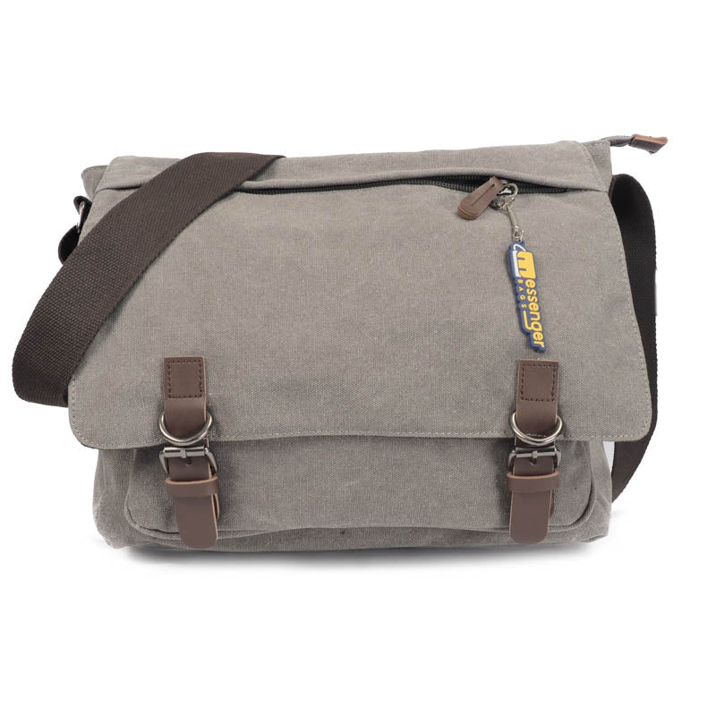 Large Waxed Canvas Messenger Bag - Corkscrew Kid