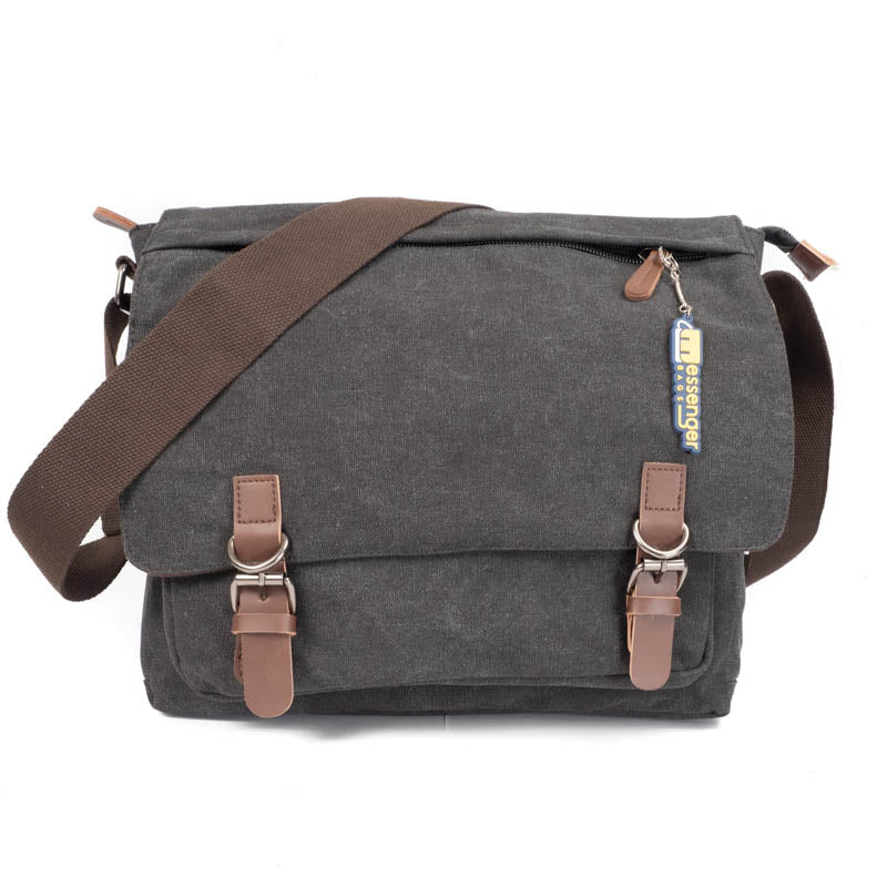 Large Waxed Canvas Messenger Bag - Corkscrew Kid