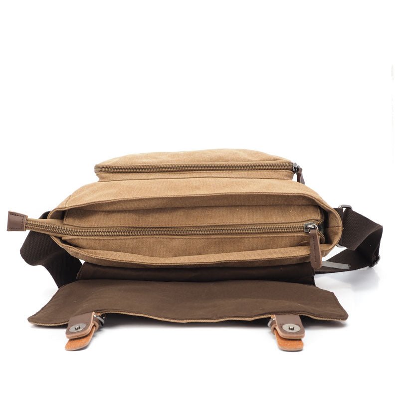 Large Waxed Canvas Messenger Bag - Corkscrew Kid