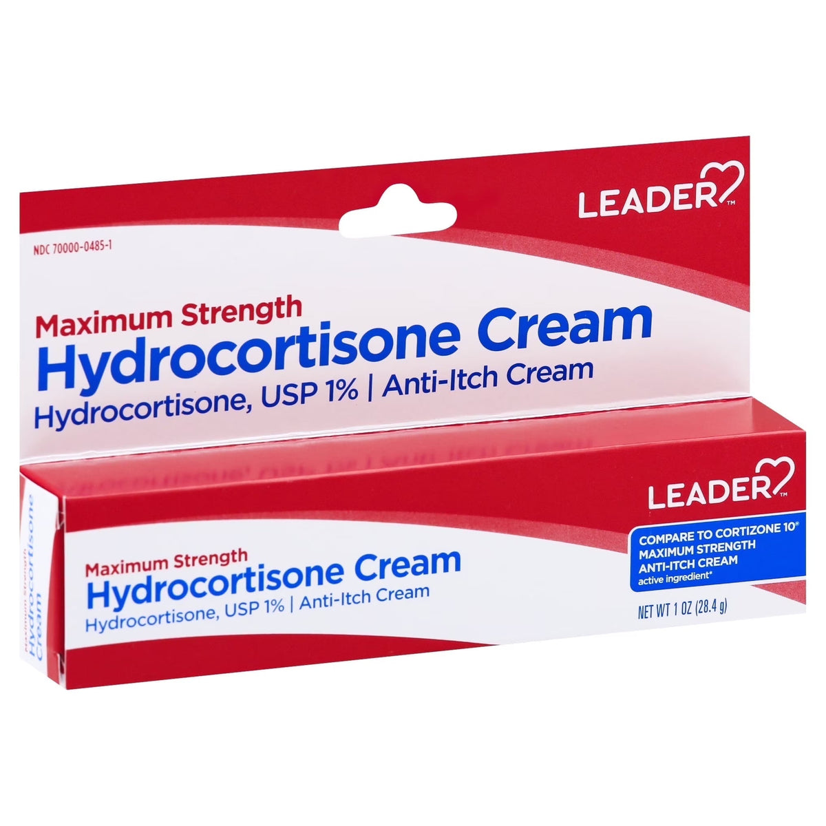 Leader Maximum Strength Hydrocortisone Cream 1% with Aloe – 1 oz - Corkscrew Kid