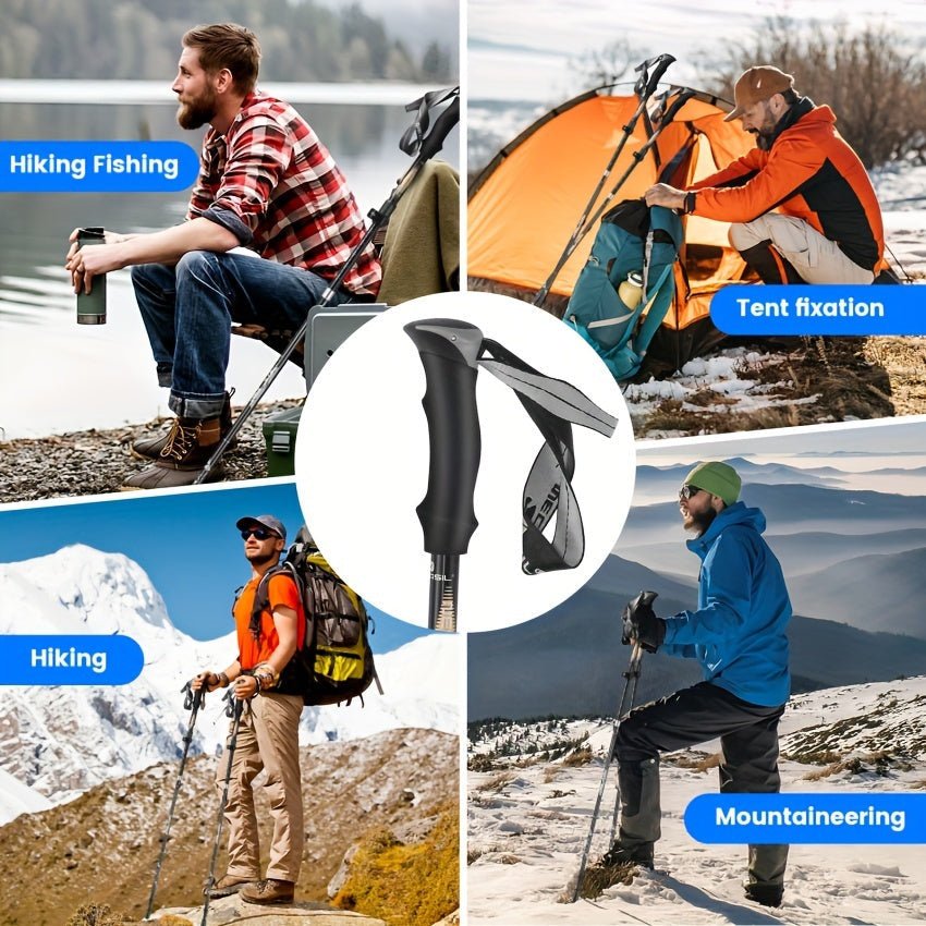 NNETM Aluminum Trekking Poles for Hiking - Corkscrew Kid