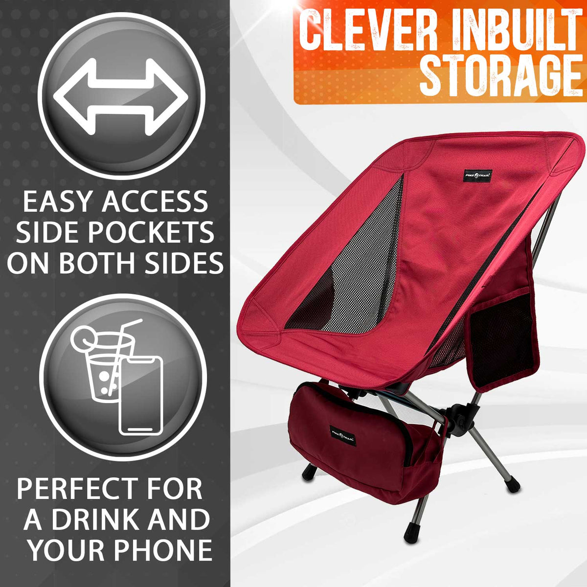 Pike Trail Ultralight Compact Outdoor Camping Tailgate Festival Beach Chair - Corkscrew Kid