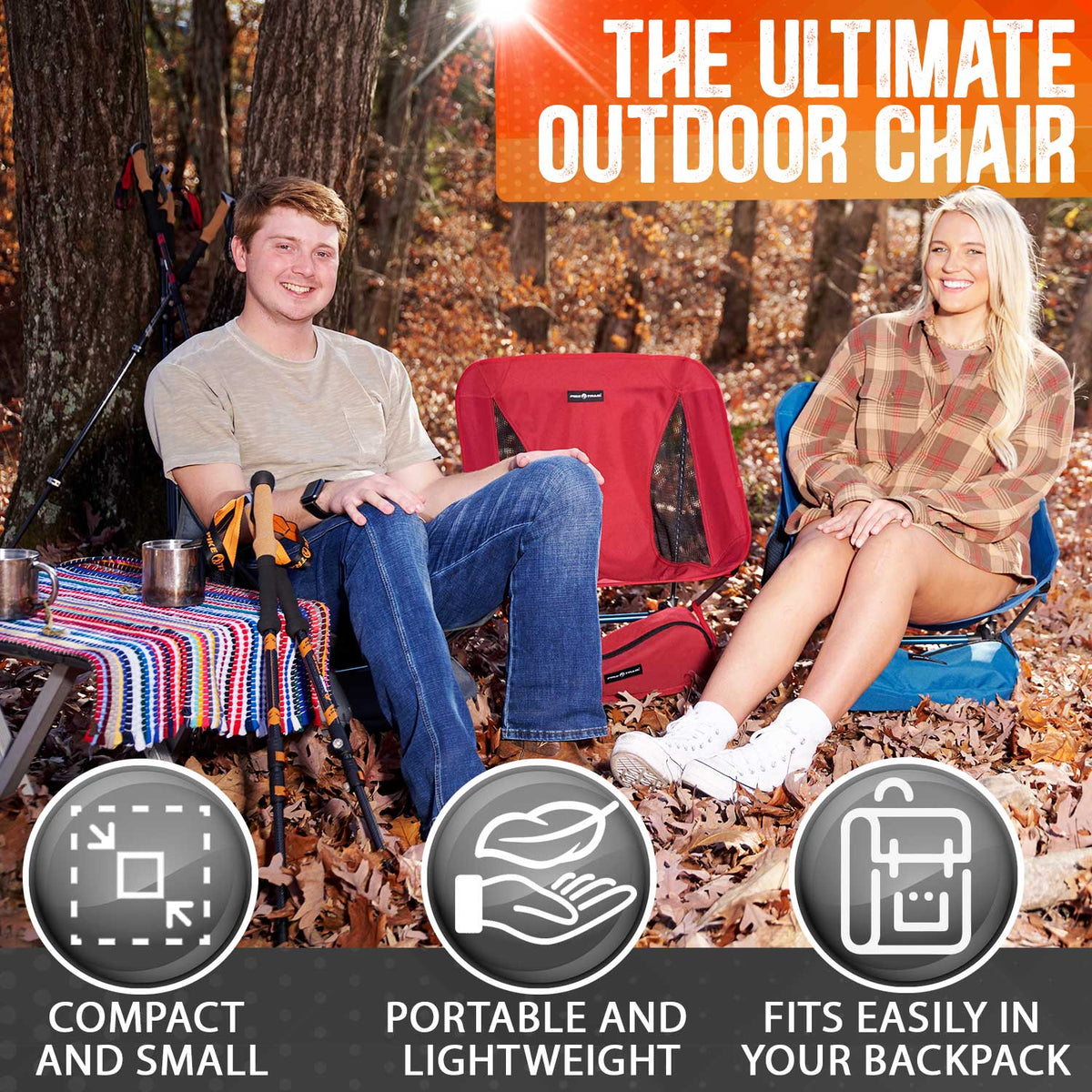 Pike Trail Ultralight Compact Outdoor Camping Tailgate Festival Beach Chair - Corkscrew Kid
