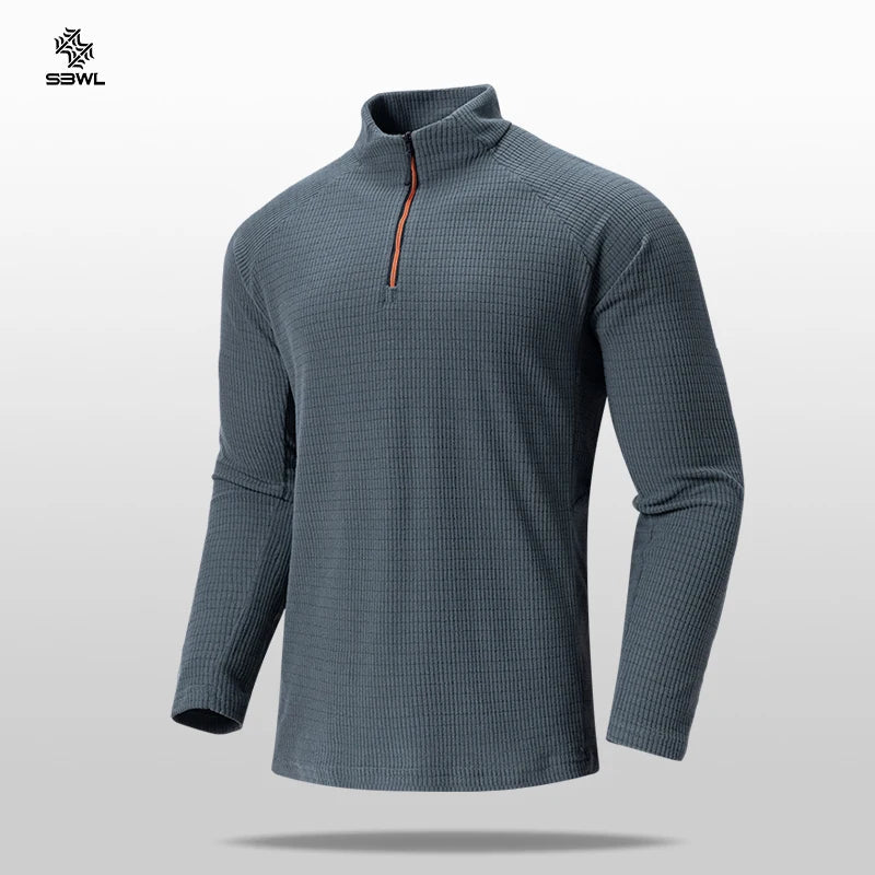 SBWL Men's Quick Dry Long Sleeve Sports T-shirt for Cycling Hiking Fitness - Corkscrew Kid