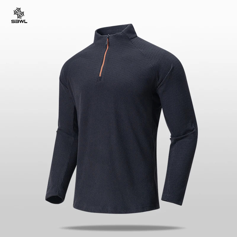 SBWL Men's Quick Dry Long Sleeve Sports T-shirt for Cycling Hiking Fitness - Corkscrew Kid