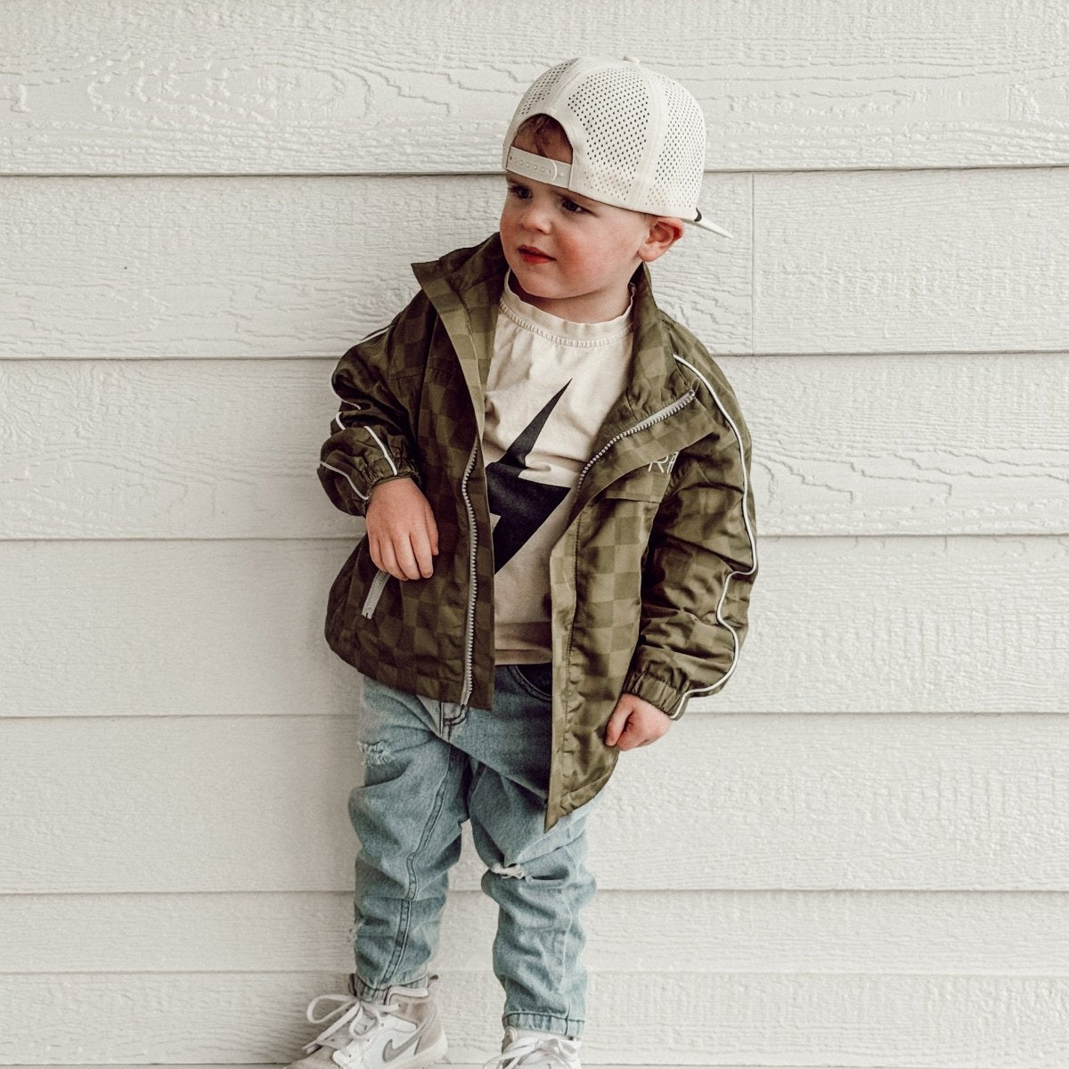 THE STORM RIDER WATERPROOF JACKET - ARMY GREEN - Corkscrew Kid
