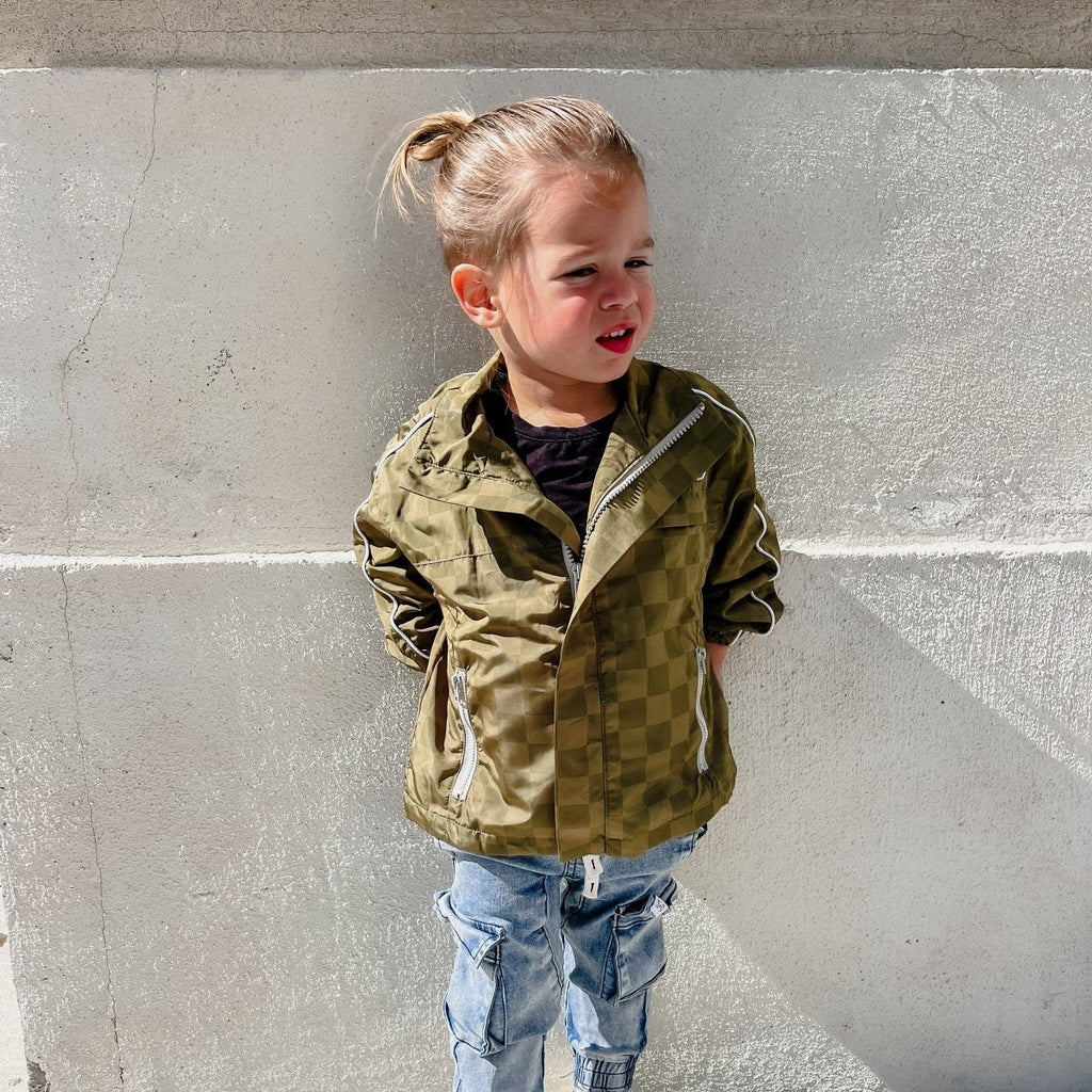 THE STORM RIDER WATERPROOF JACKET - ARMY GREEN - Corkscrew Kid