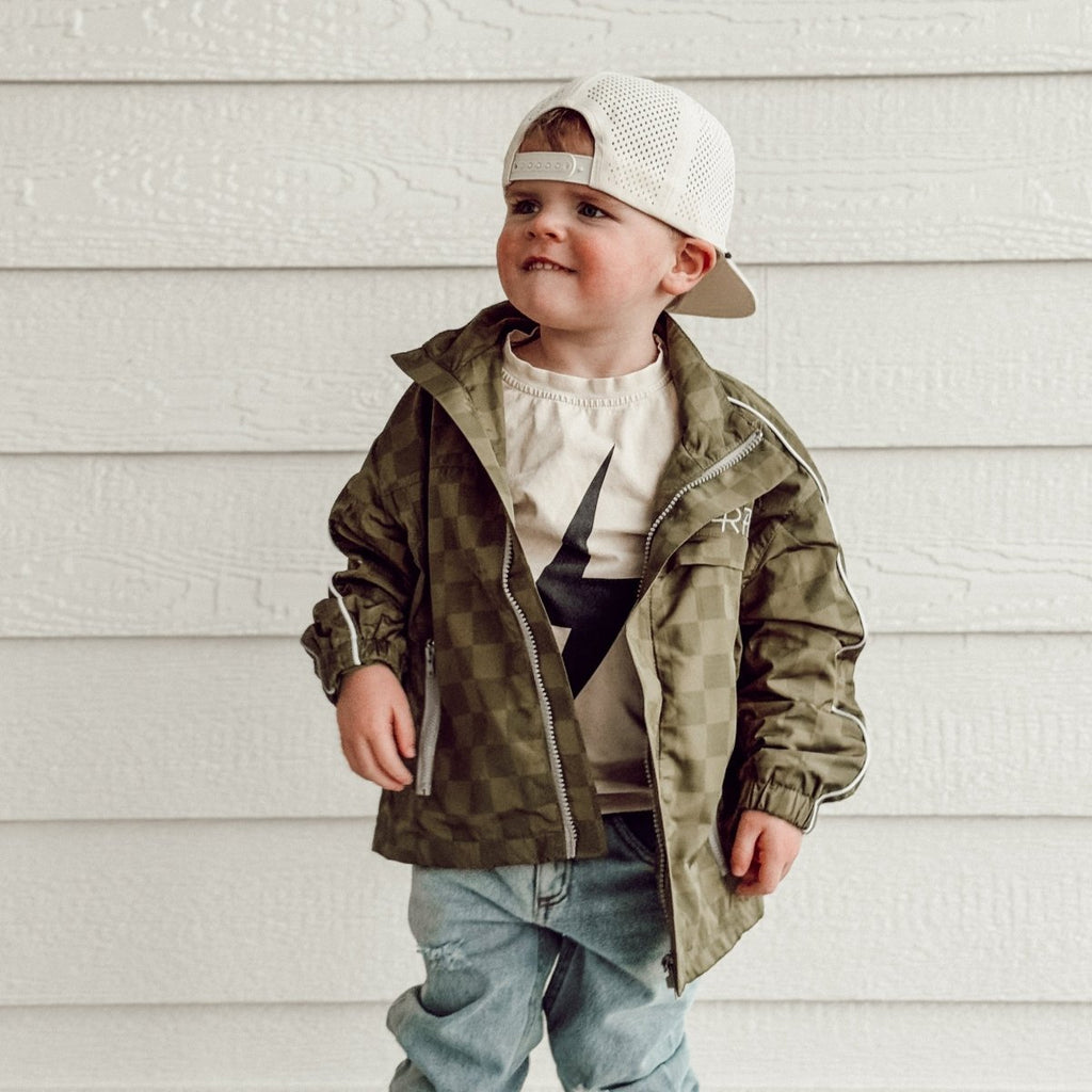 THE STORM RIDER WATERPROOF JACKET - ARMY GREEN - Corkscrew Kid