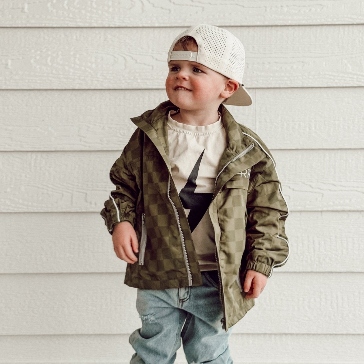 THE STORM RIDER WATERPROOF JACKET - ARMY GREEN - Corkscrew Kid