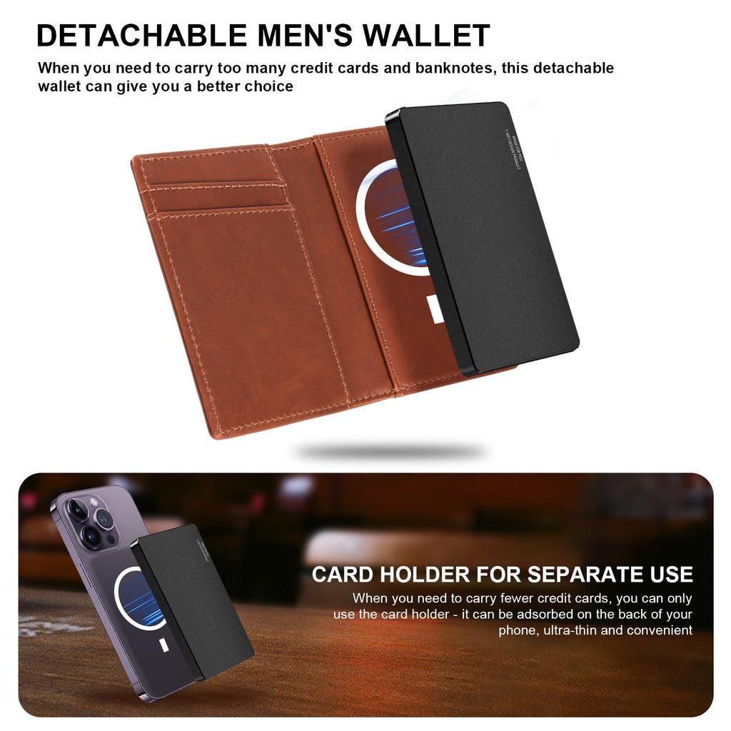 TOYFID Aluminum Alloy Wallet With Genuine Leather Cover Men's Billfolds - Corkscrew Kid
