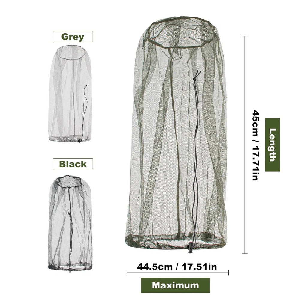 Ultra Large Mosquito Head Net | Premium Insect Face Protector for Outdoor Camping - Corkscrew Kid