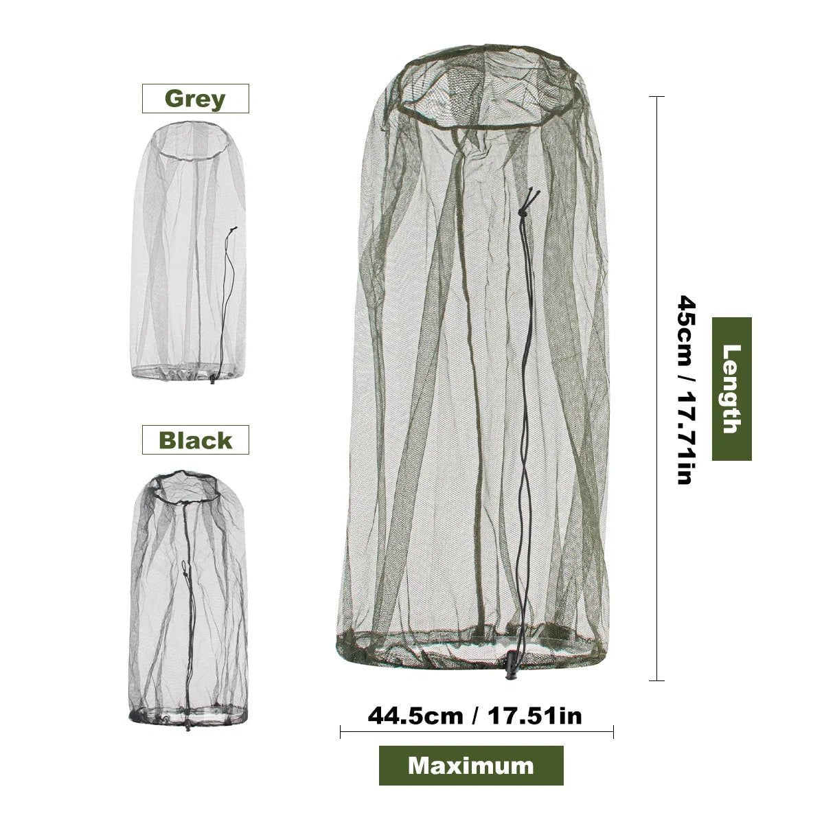 Ultra Large Mosquito Head Net | Premium Insect Face Protector for Outdoor Camping - Corkscrew Kid