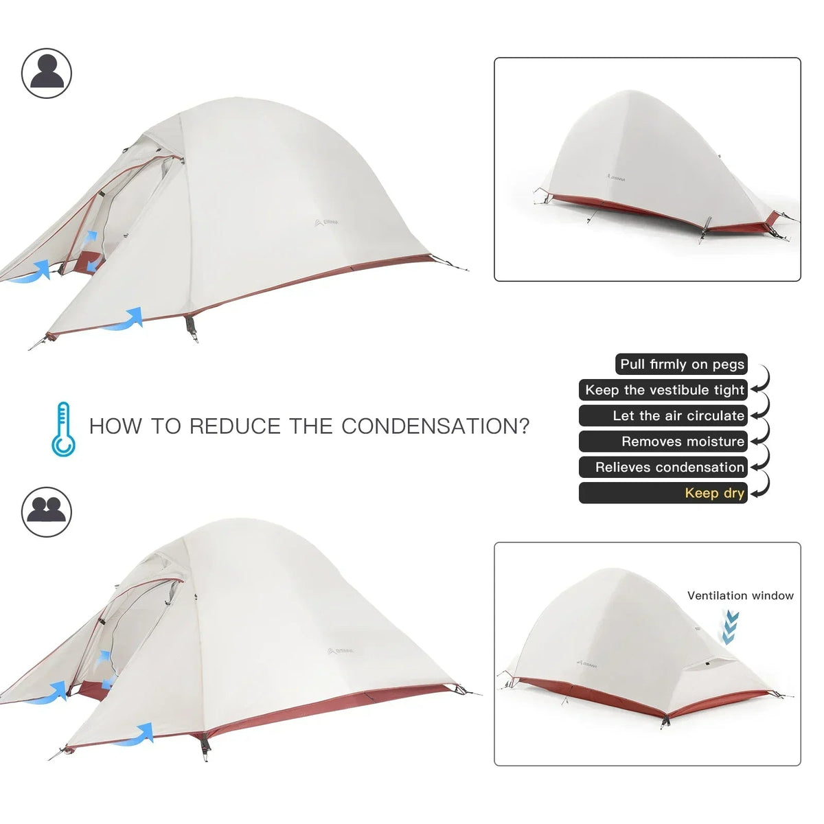 Ultralight Camping Tent Backpack Tent - Corkscrew Kid