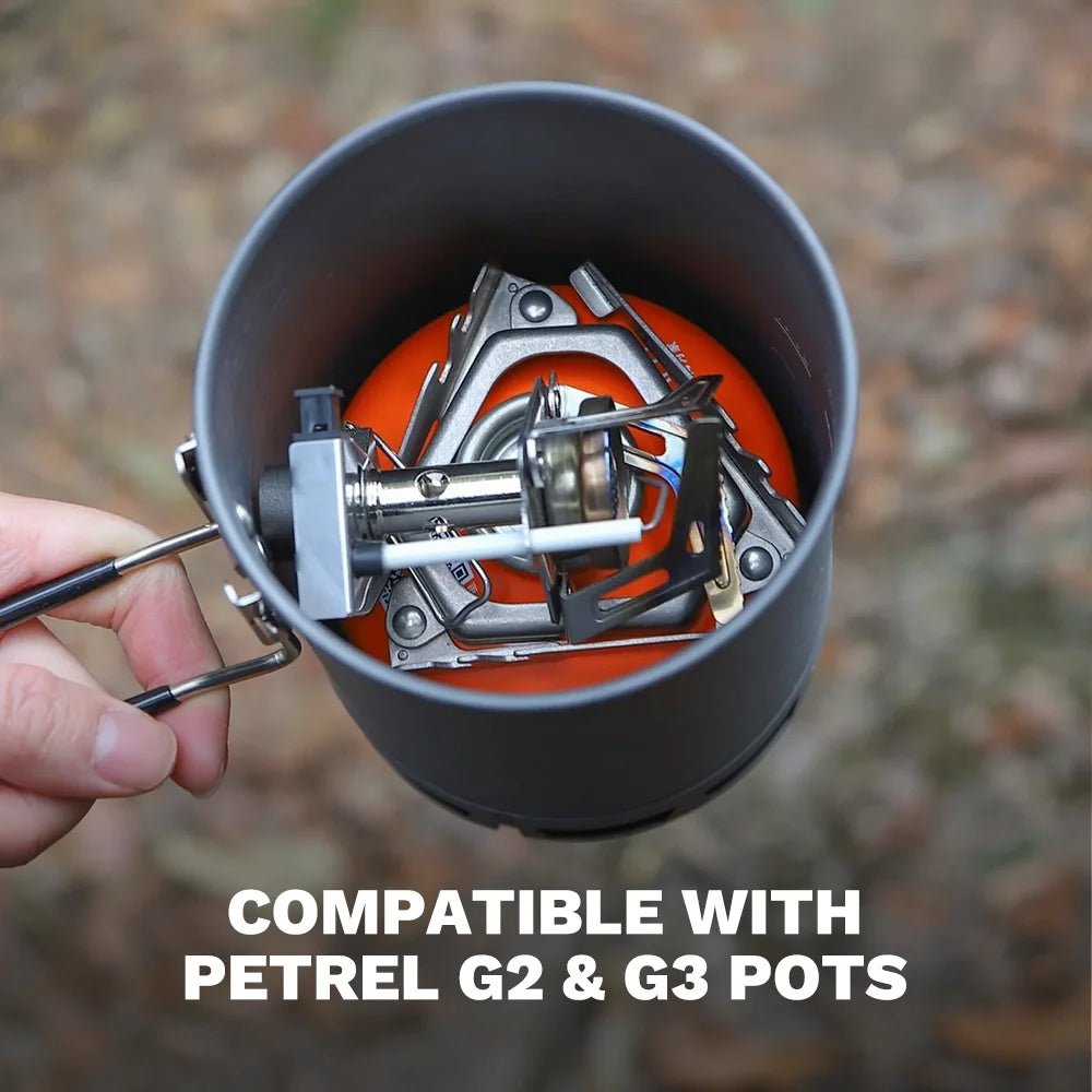 Ultralight Portable Backpacking Gas Stove 7165 BTU Camp Burner Silver - Corkscrew Kid